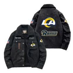 Los Angeles Chargers Fan Gift Padded Lapel Jacket, Jacket All Over Print For NFL Lovers, Custom Name G1A072025LAR001 - Black