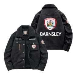 Barnsley Fan Gift Padded Lapel Jacket, Jacket All Over Print For NFL Lovers, Custom Name G1A082025BS001 - Black