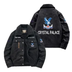 Crystal Palace Fan Gift Padded Lapel Jacket, Jacket All Over Print For NFL Lovers, Custom Name G1A082025CP001 - Black