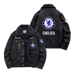 Chelsea Fan Gift Padded Lapel Jacket, Jacket All Over Print For NFL Lovers, Custom Name G1A082025CS001 - Black